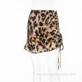 New Fashion Adult Women Drawstring Leopard Skirt